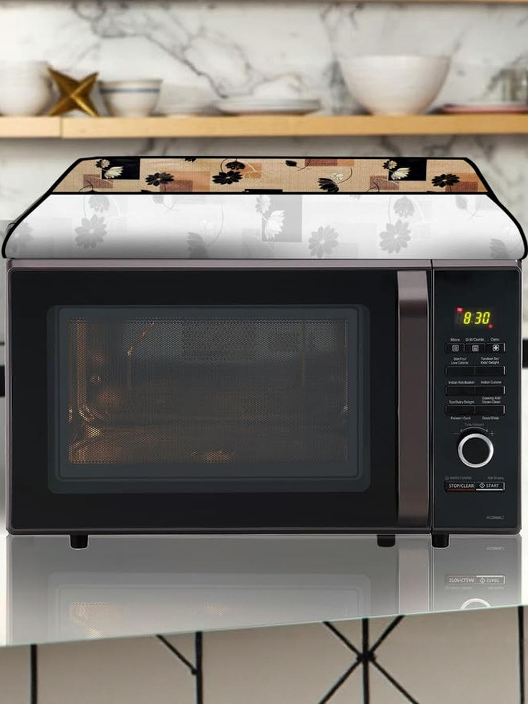 The Furnishing Tree PVC Waterproof Microwave Oven Cover Compatible for Bajaj 17L 1701MT DLX Lotus P