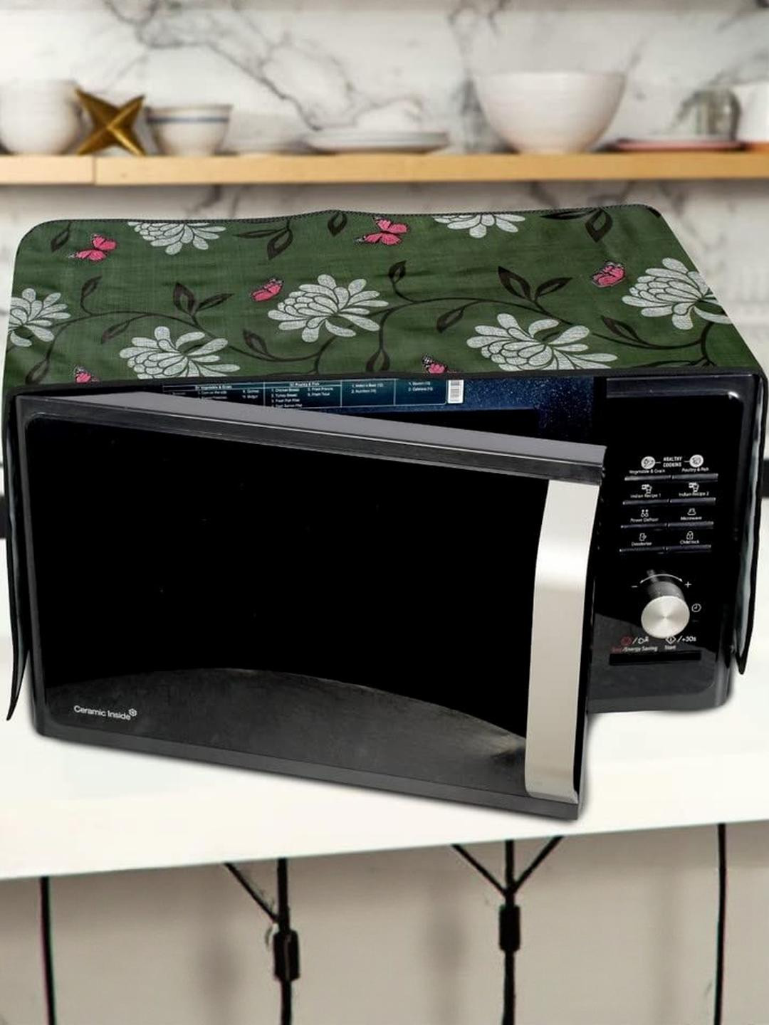The Furnishing Tree Waterproof & Dustproof PVC Microwave Oven Top Cover with 4 Utility Pockets Peta