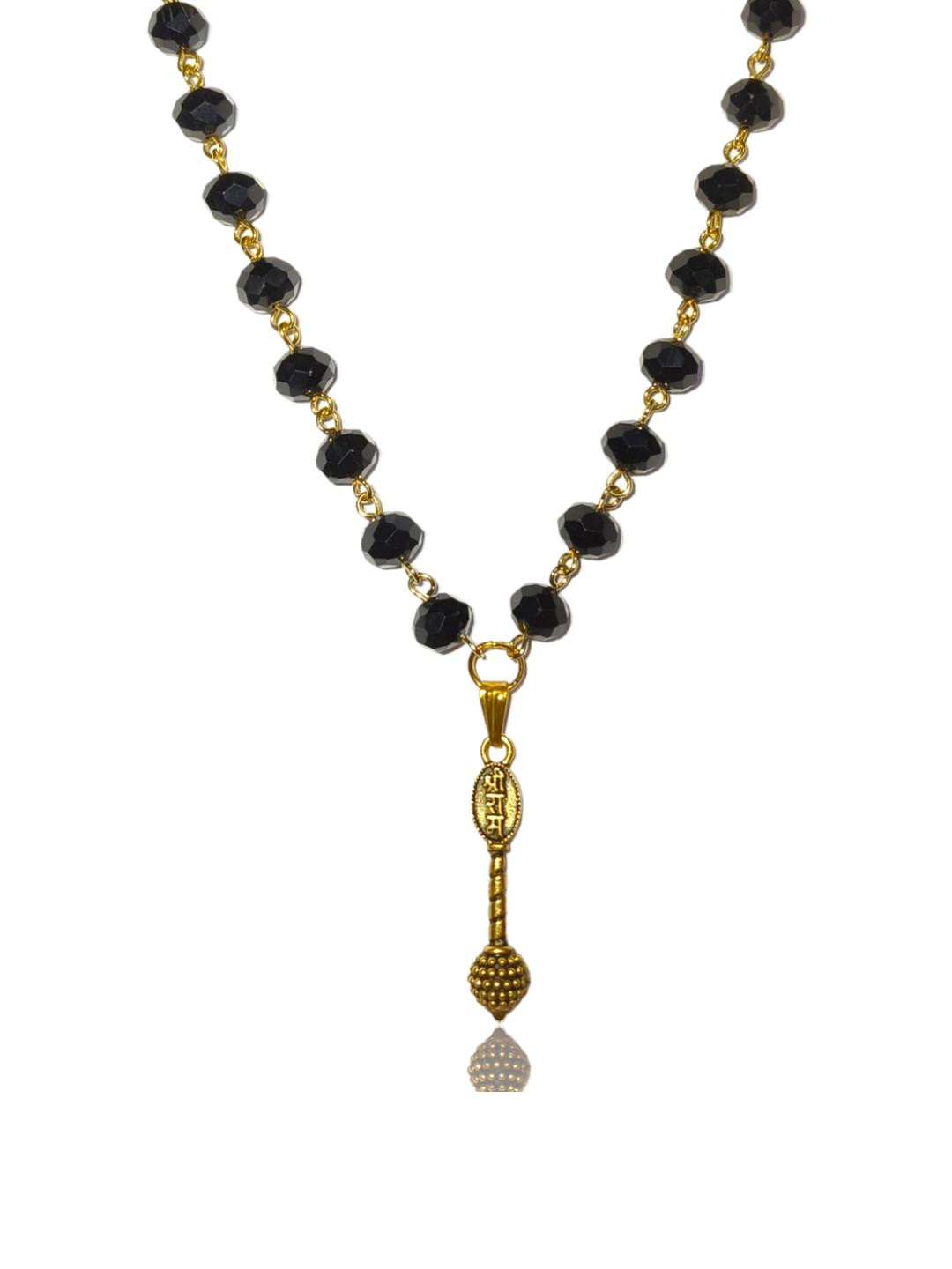 CZARDONIC Gold-Plated Hanuman Gada Pendant With Chain