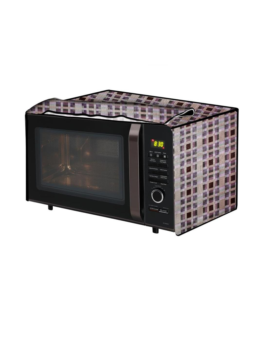 PVC Waterproof Microwave Oven Cover Compatible for LG 28L MC2886BPUM Mosaic Pat