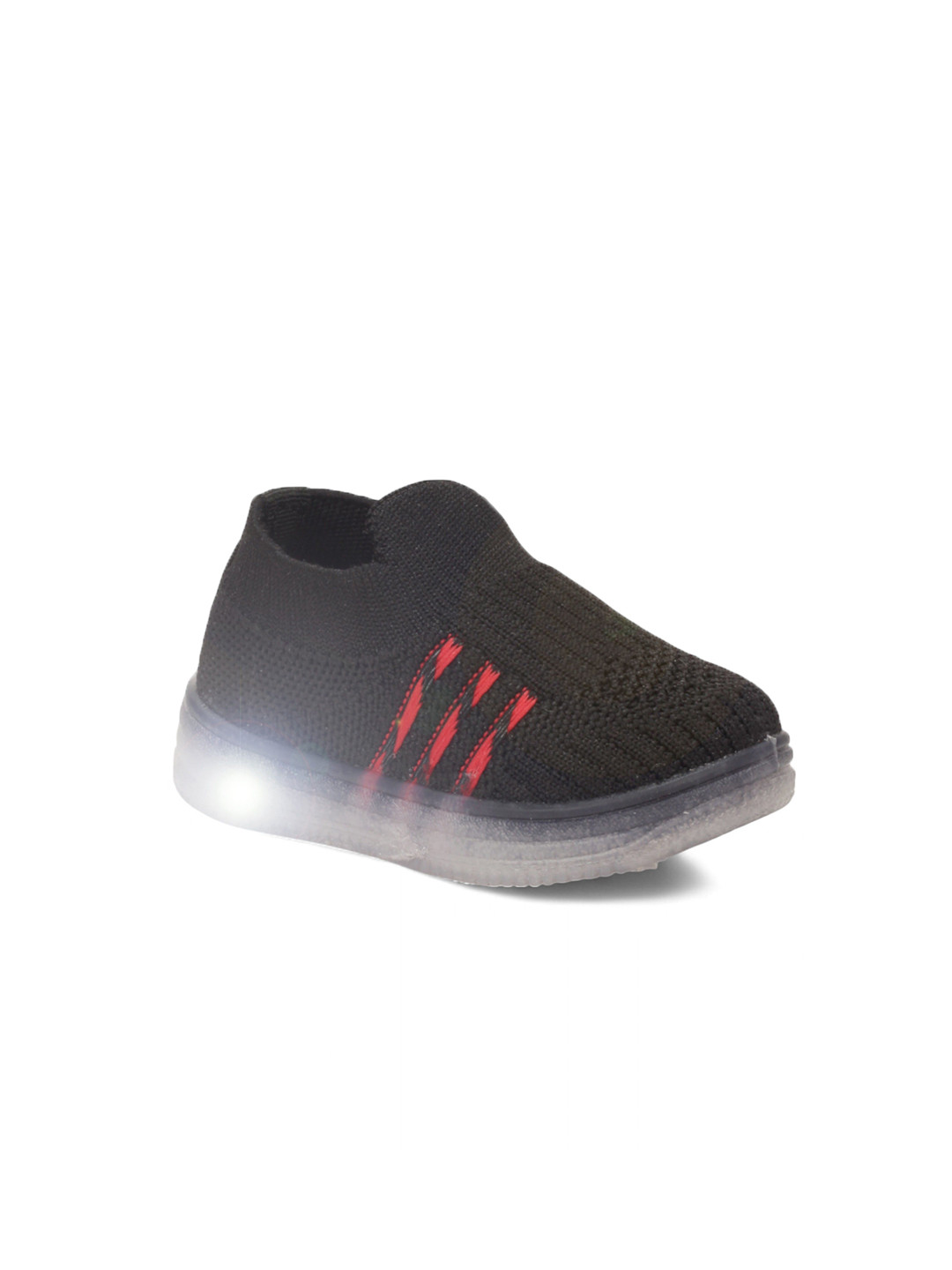 Lil Lollipop Kids Striped With Led Light Slip-On Sneakers