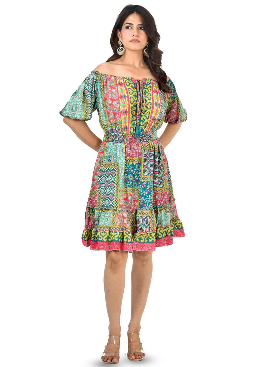 ADC SHEMONA Women Angelina Multi-Turquoise Dress
