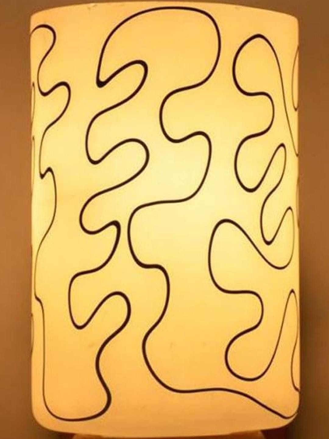 Somil Premium Designer Glass Wall / Night Lamp  Elegant & Stylish Dcor Accent for Modern Interiors, color- Black, White, Size:- 18 X 23 X 32 CM