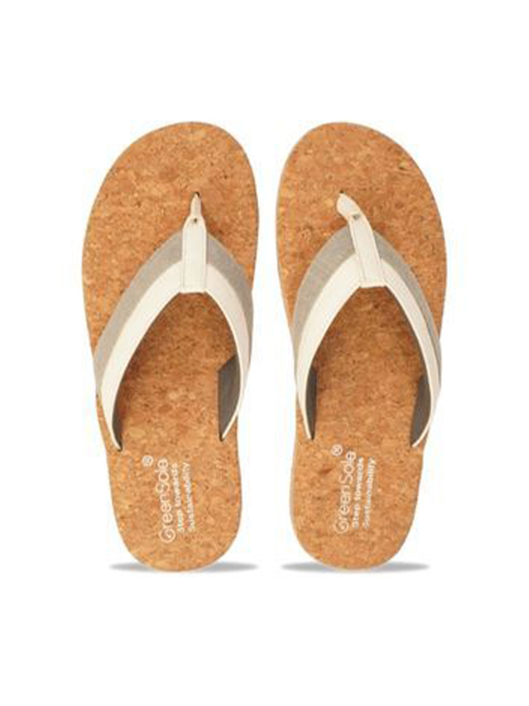 Greensole Smokey White Flip-Flops