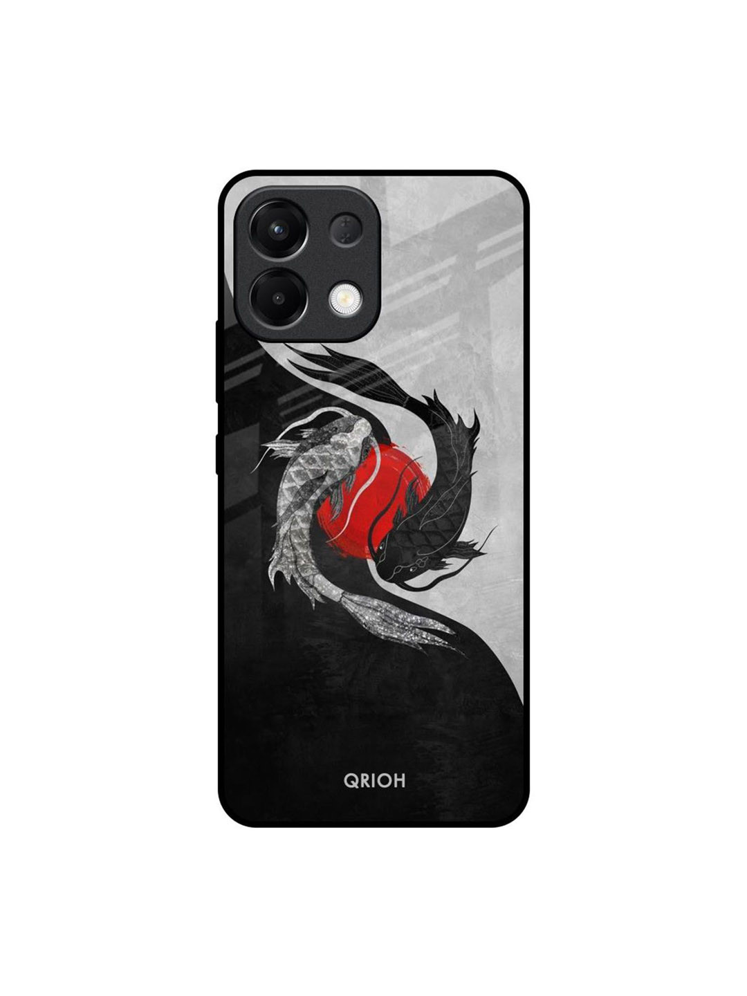 QRIOH Unisex Oppo K13 5G Japanese Art Impact Resistant Glass Back Case