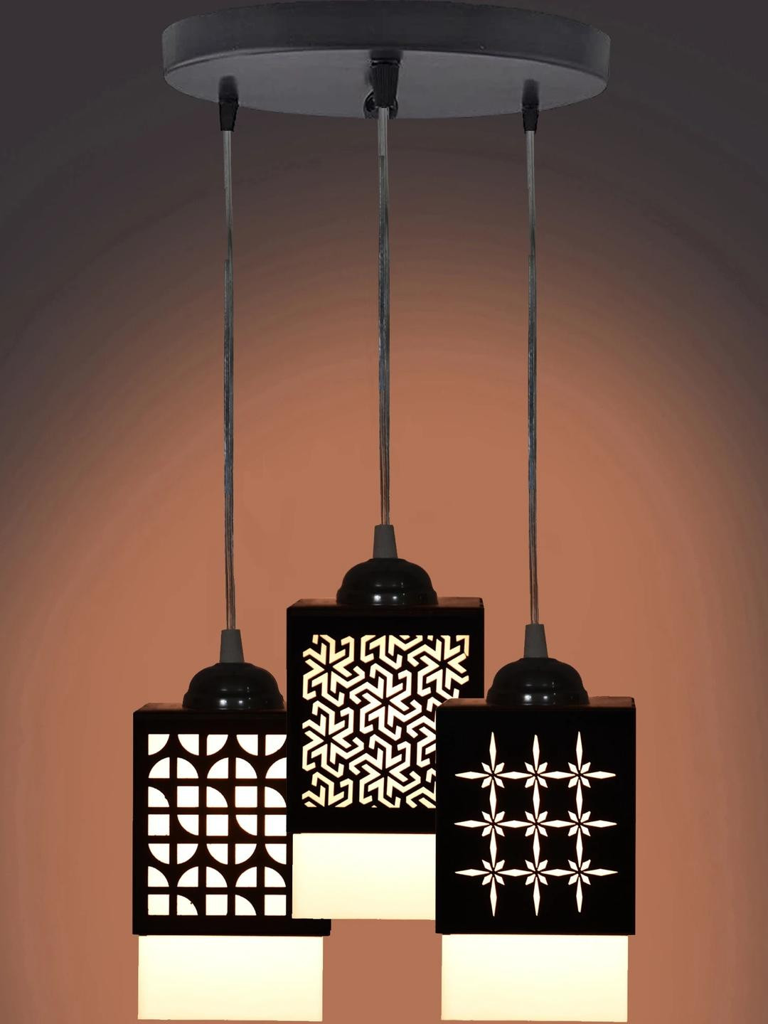 Gojeeva Wooden Square Ceiling Lamps