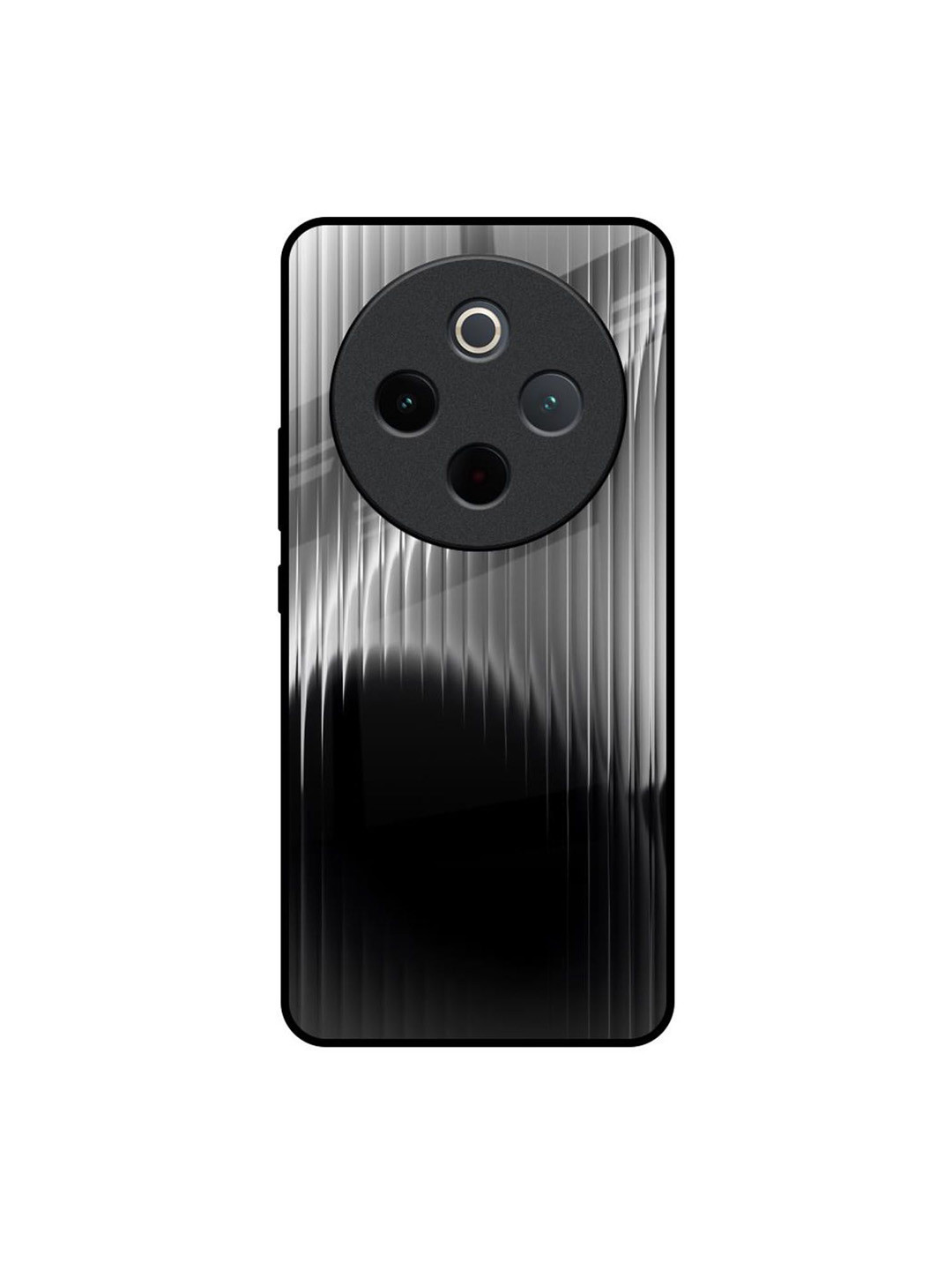 QRIOH Monochrome Arc Printed Ultra Shockproof Silicone Vivo T4 5G Glass Back Case