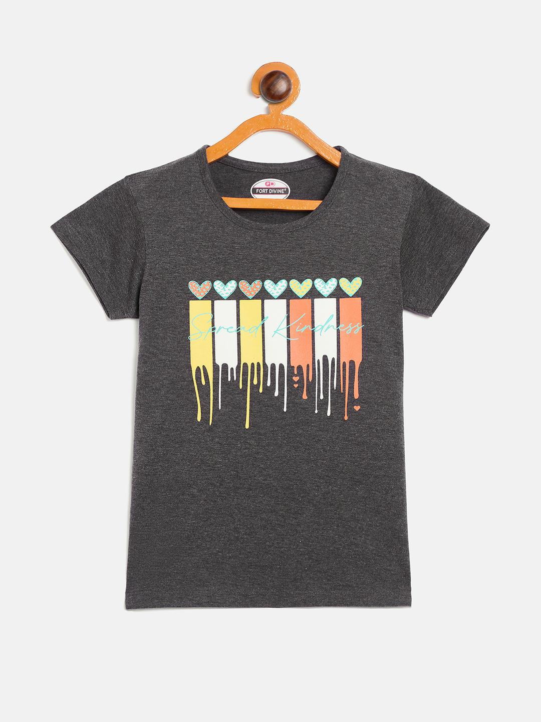 Fort Divine Girls Grey Tops