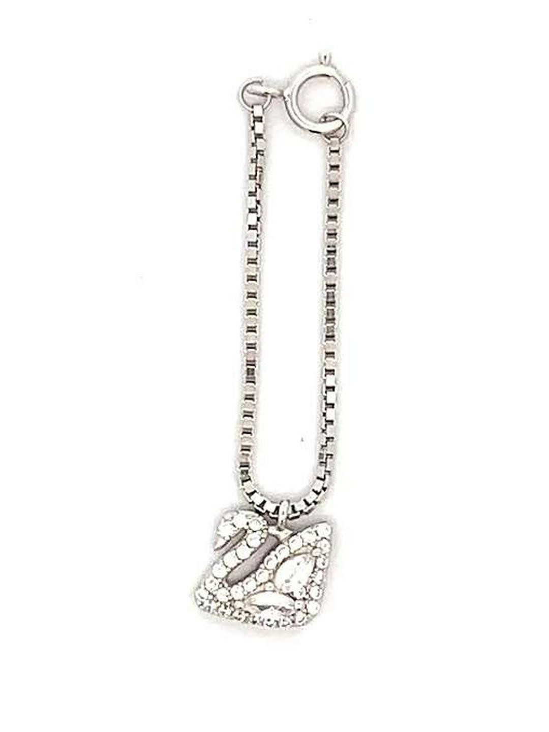 EZURR 925 Silver Dazzling Swan Watch Charm