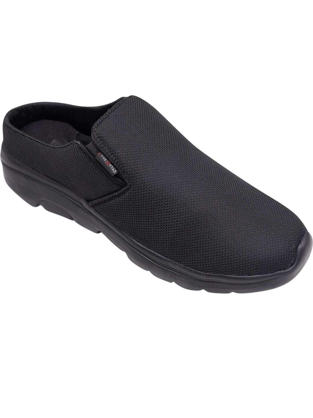 FEET FIRST Men Black Leather Casual Slip-On  Round Toe  Comfortable Loafers