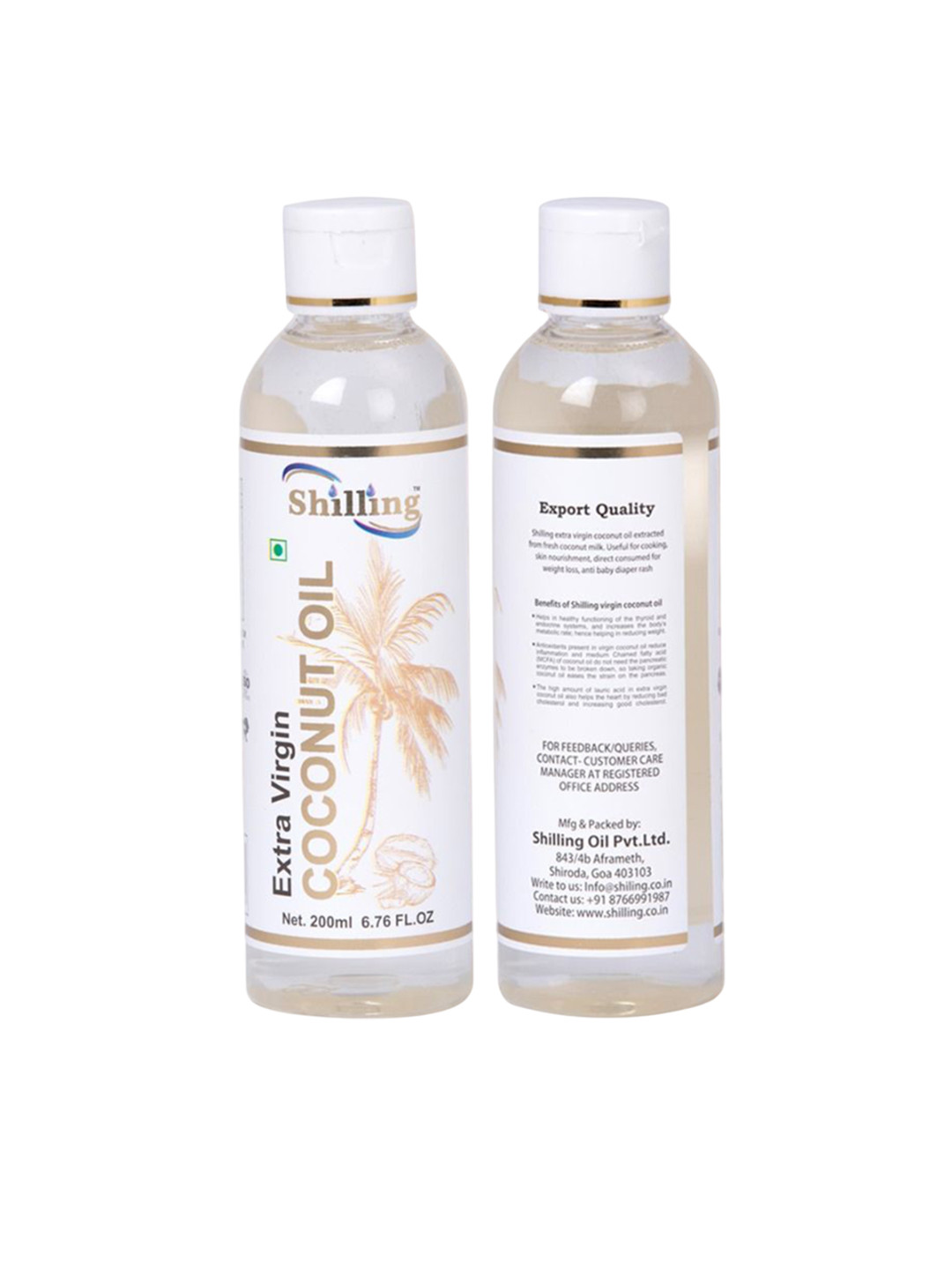 SHILLING Extra Virgin Coconut Oil - 200 ml