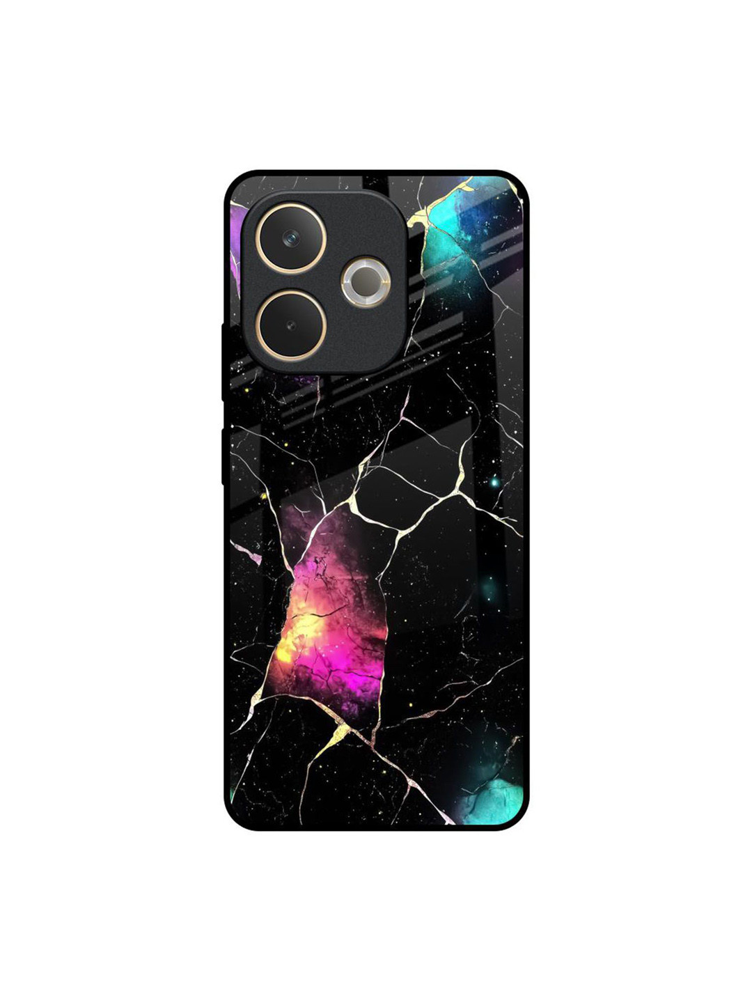 QRIOH Cosmic Canvas Printed Ultra Shockproof Silicone Oppo A5 Pro 5G Glass Back Case