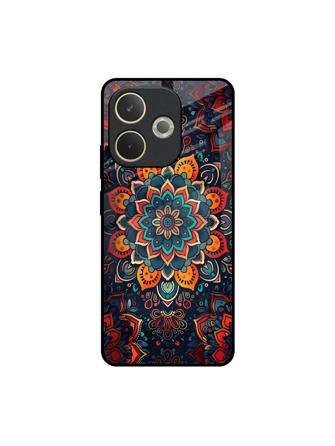QRIOH Boho Orbit Printed Ultra Shockproof Silicone Oppo A5 Pro 5G Glass Back Case