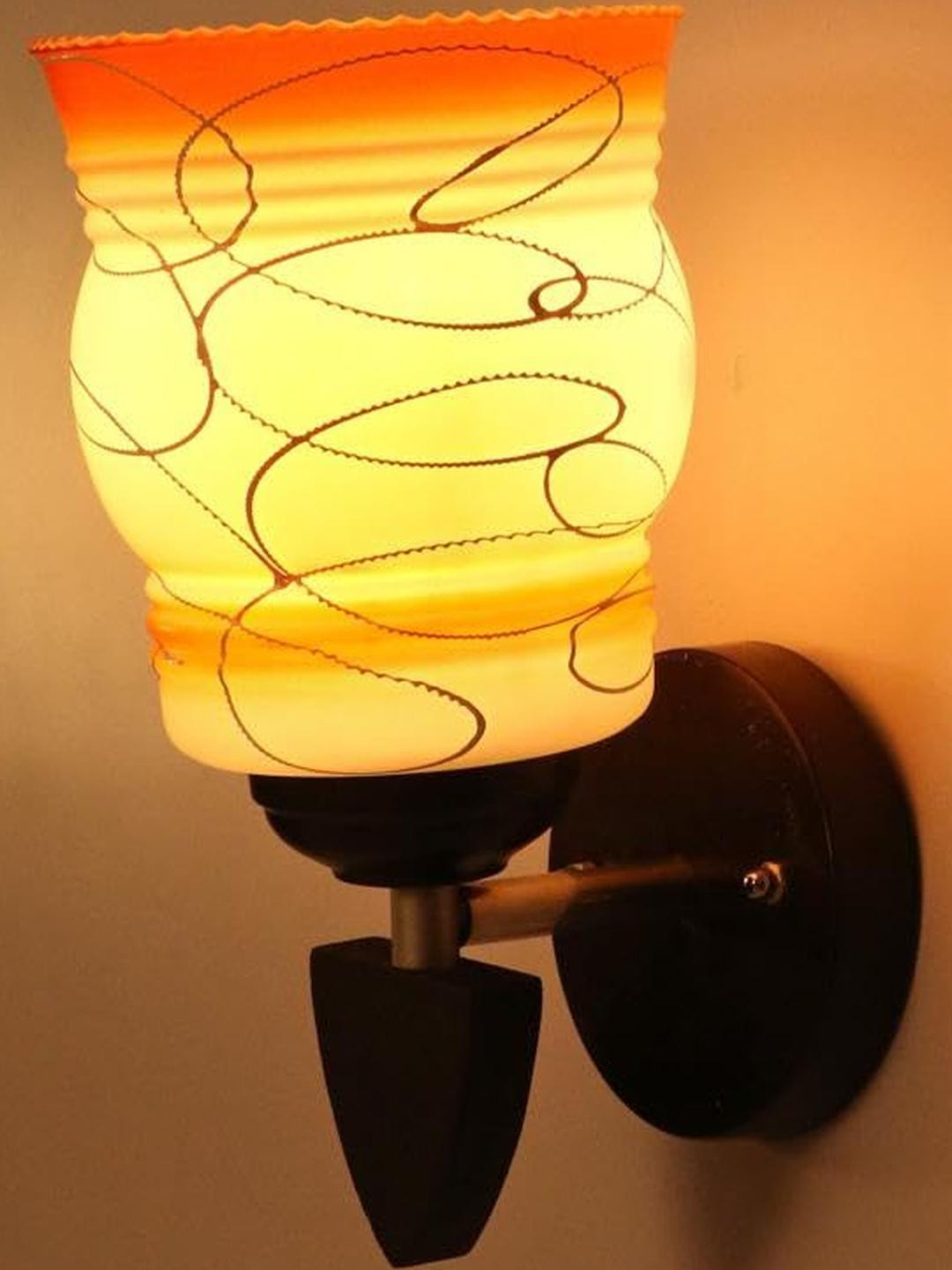 SOMIL Orange Glass Cylinder Wall Lamps