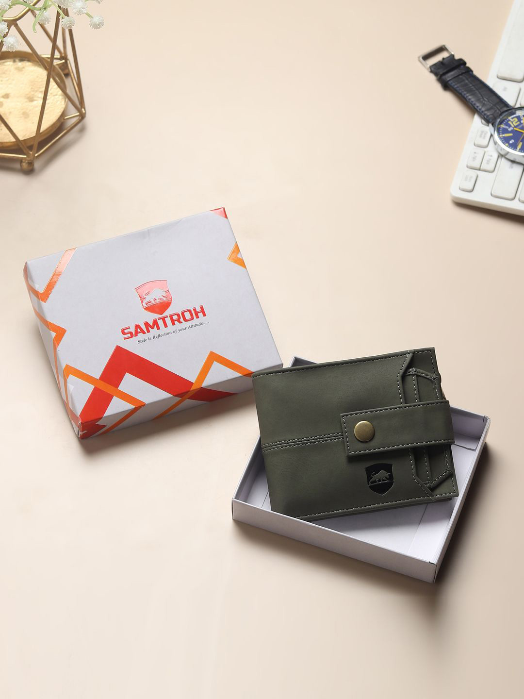 SAMTROH Men Two Fold Wallet
