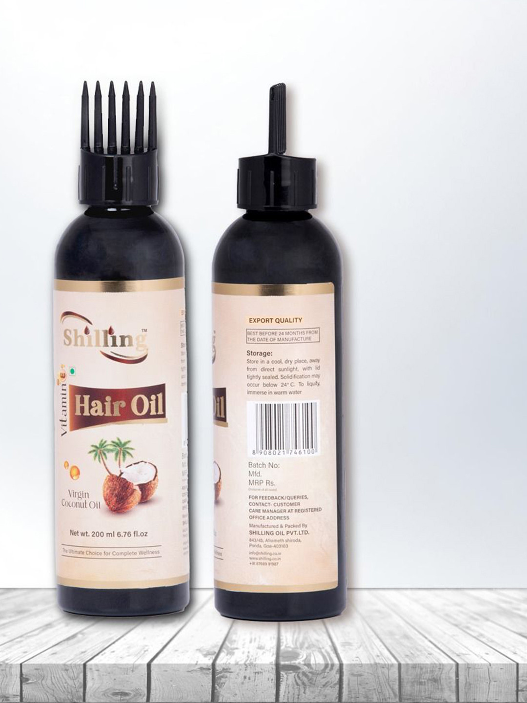 SHILLING Hair Oil With Coconut & Vitamin E - 200 ml