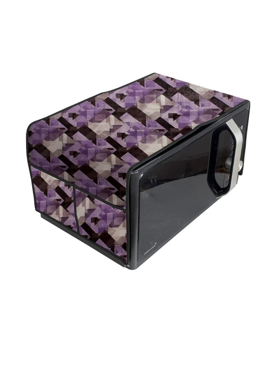 The Furnishing Tree Waterproof & Dustproof PVC Microwave Oven Top Cover with 4 Utility Pockets Chek