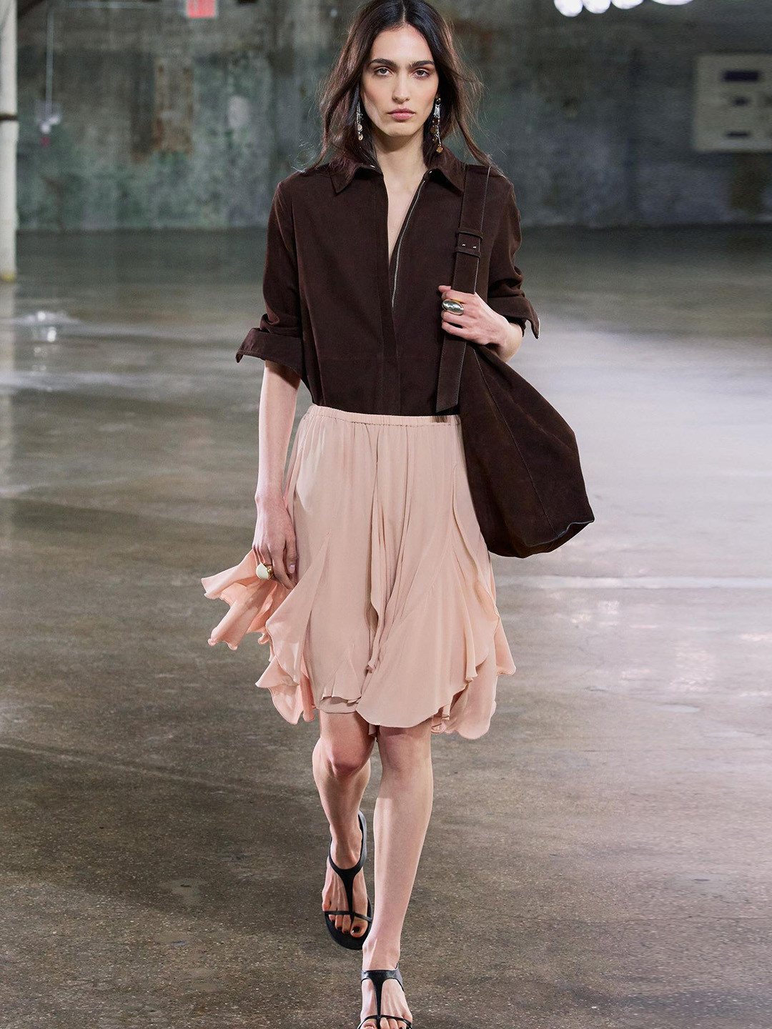 LULU & SKY Ruffled Asymmetric Skirt