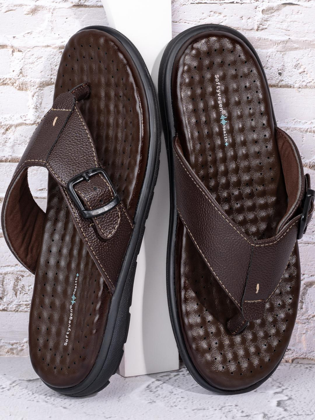 OFTY VEGEN HEALTH+ Men's  Brown Slip-on Sandal