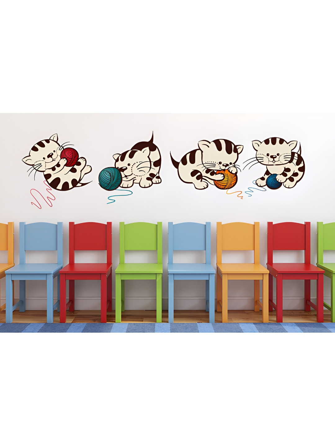 LANSTICK Brown Printed Heat Resistance Wall Sticker