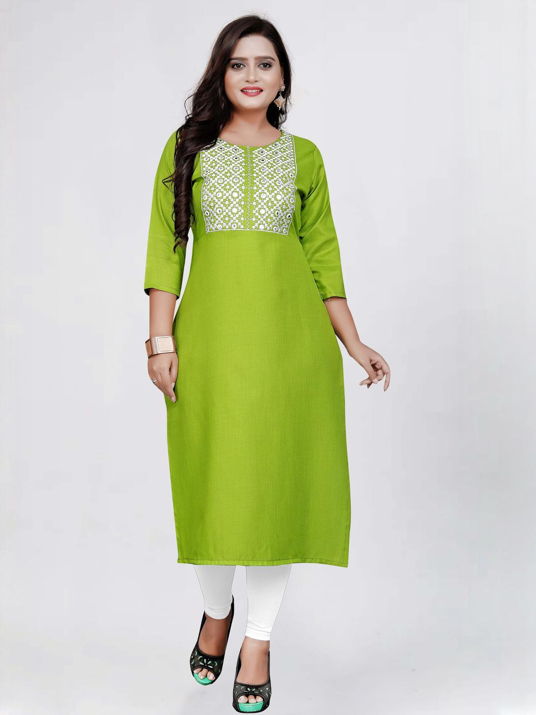 KURTI ZONE Women Solid A-Line Kurti