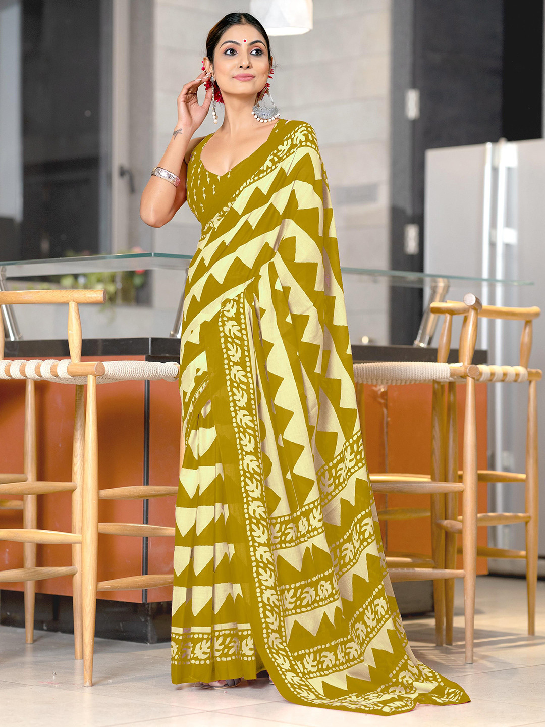 KALINI Handblock Printed Saree