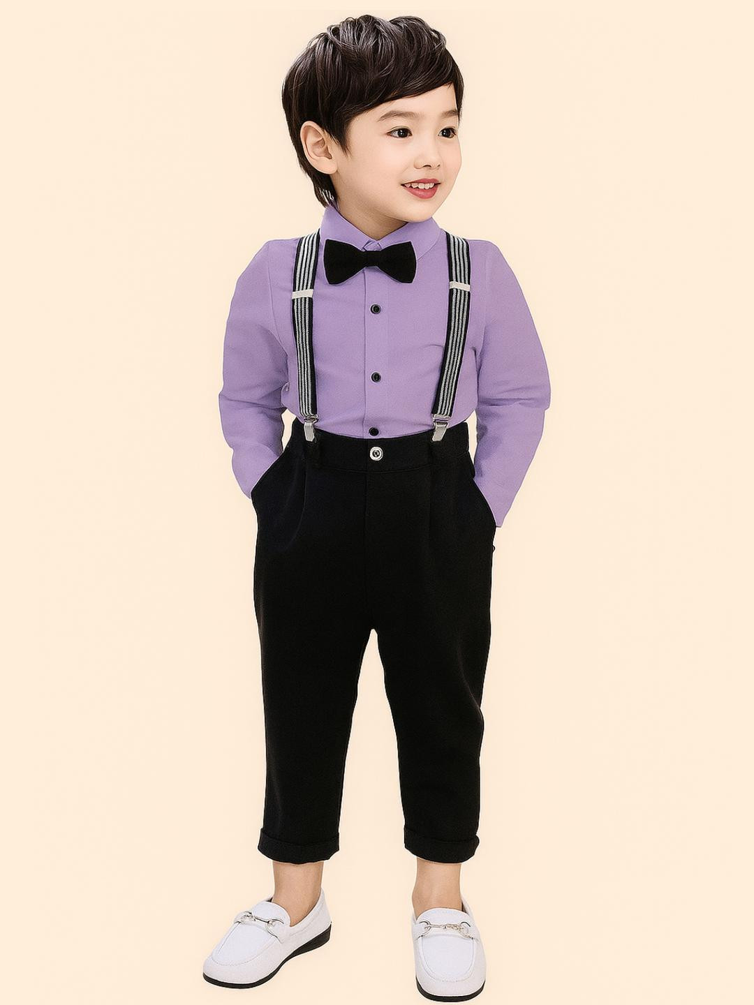 kilimoli Kids-Boys Lavender Clothing Set