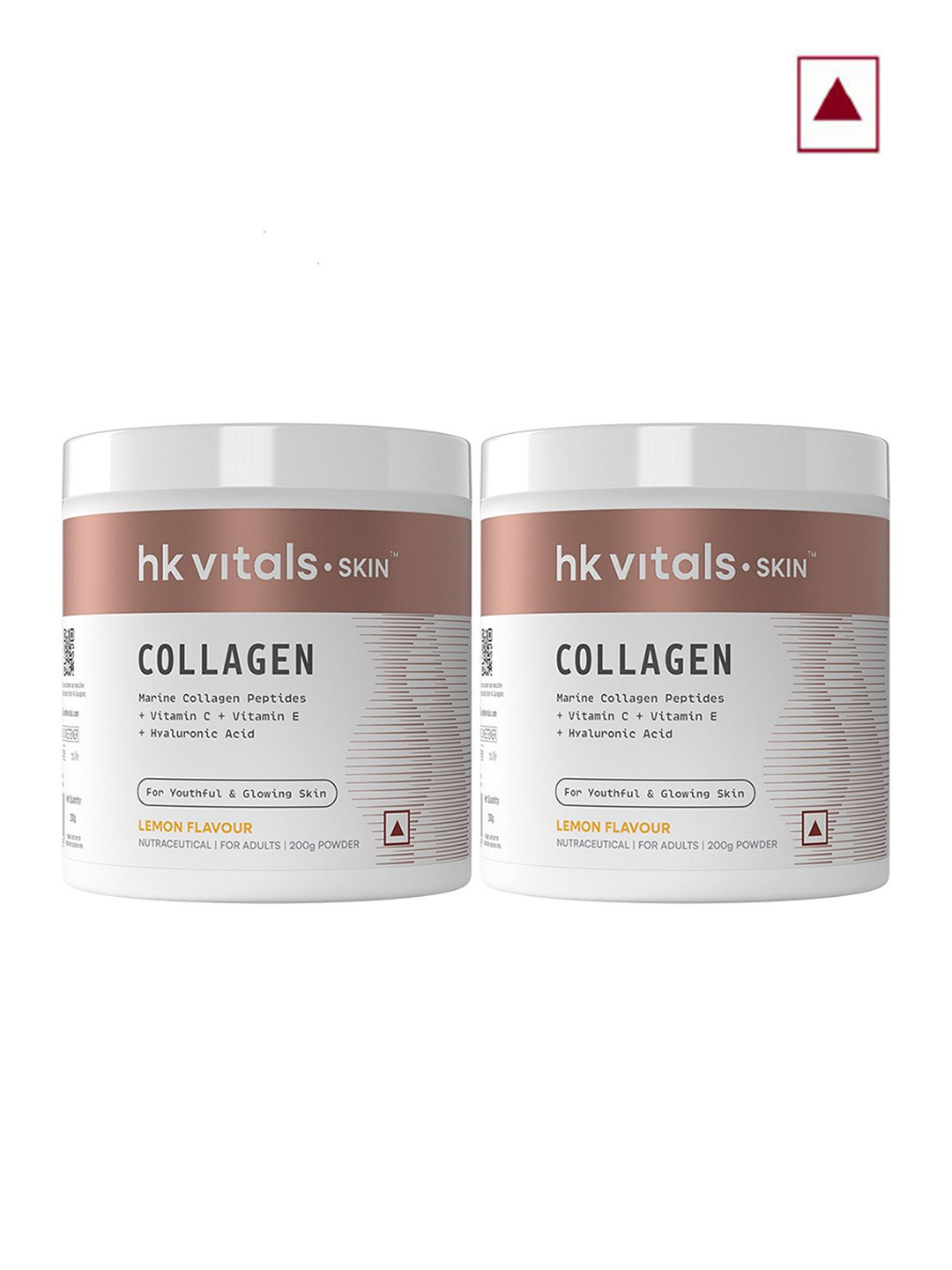 HK VITALS Set Of 2 Lemon Flavour Marine Collagen Peptides Supplement - 200g Each