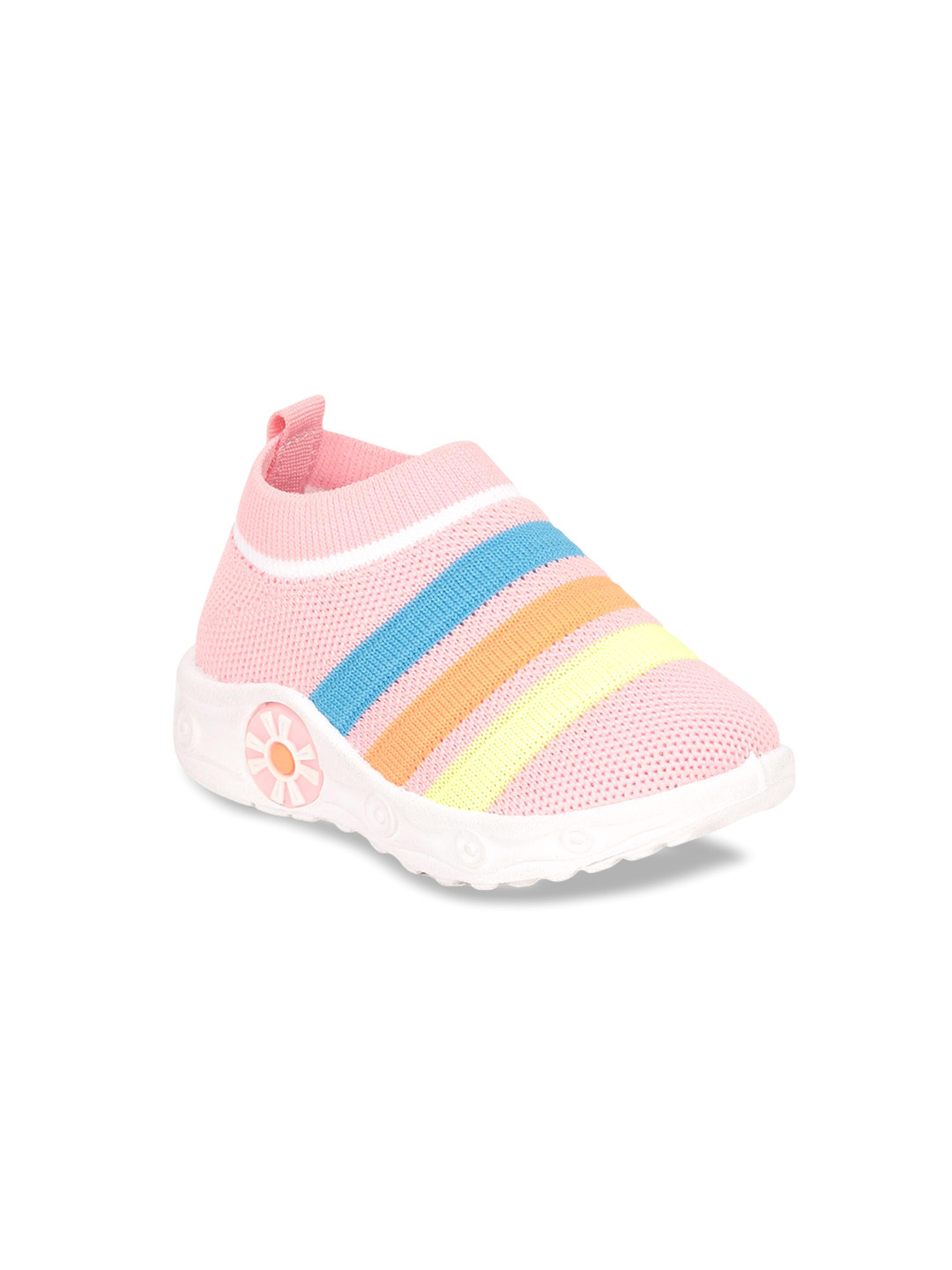 Lil Lollipop Kids Colourblocked Musical Chu Chu Slip-On Sneakers