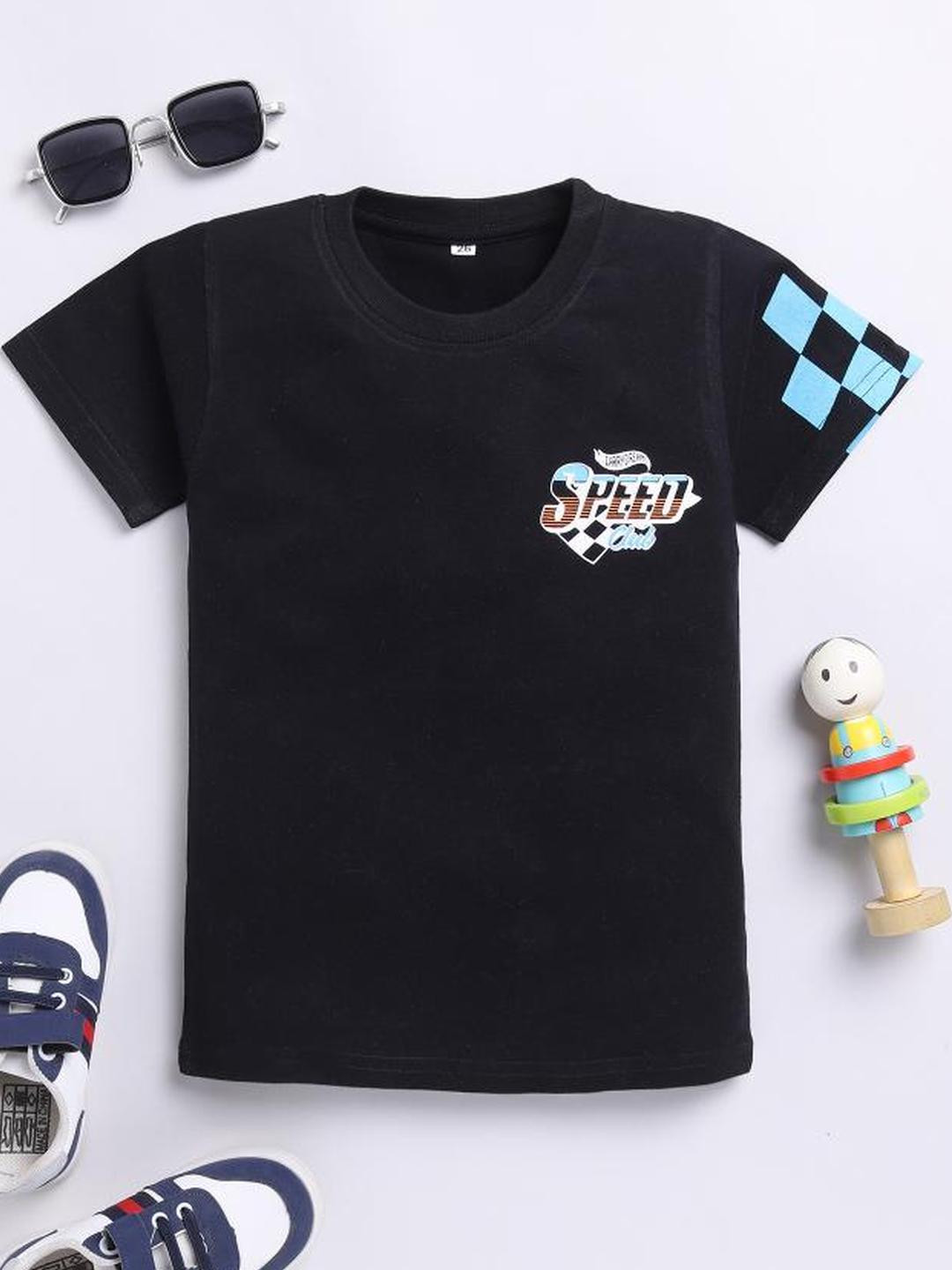 carrydreams Boys Black Tshirts