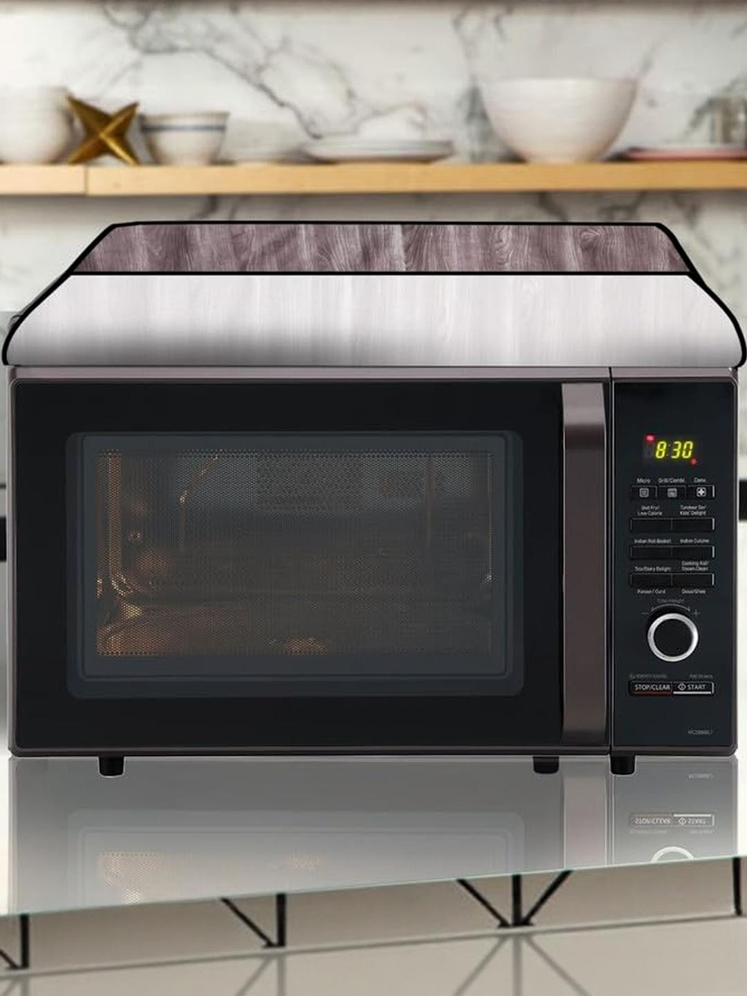 The Furnishing Tree PVC Waterproof Microwave Oven Cover Compatible for Bajaj 17 L Solo 1701 MT Wood