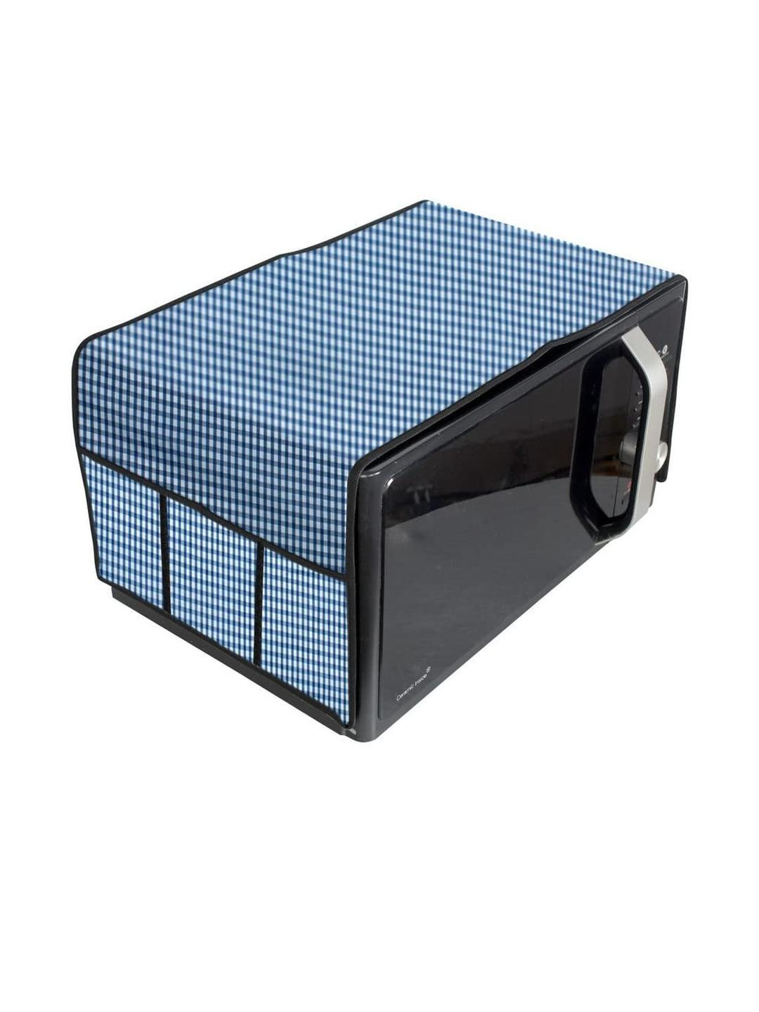 The Furnishing Tree Waterproof & Dustproof PVC Microwave Oven Top Cover with 6 Utility Pockets Pin