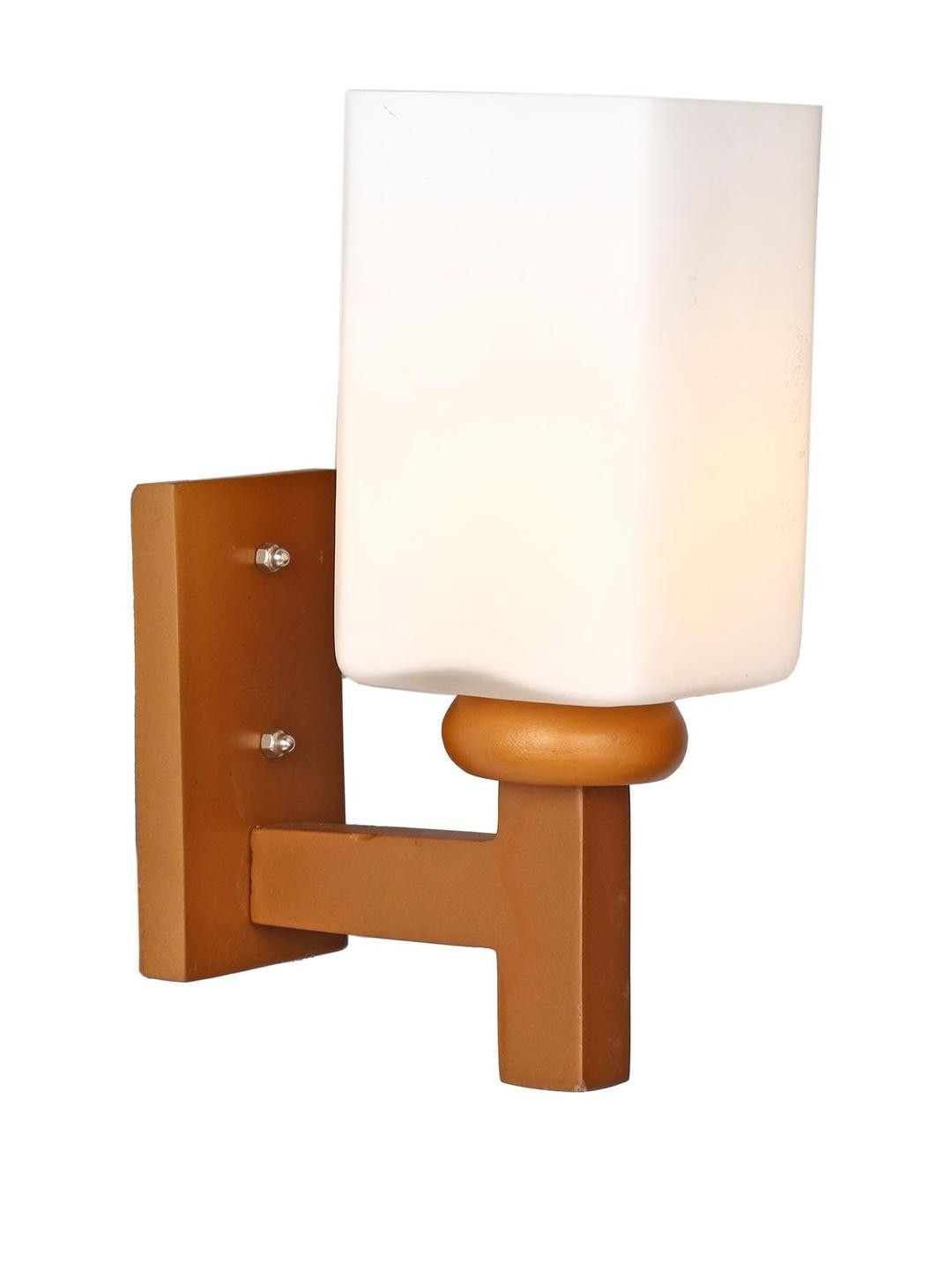 Somil Premium Designer Glass Wall / Night Lamp  Elegant & Stylish Dcor Accent for Modern Interiors, color- - White Size- 16.5 X 25.5 X 31.5 CM