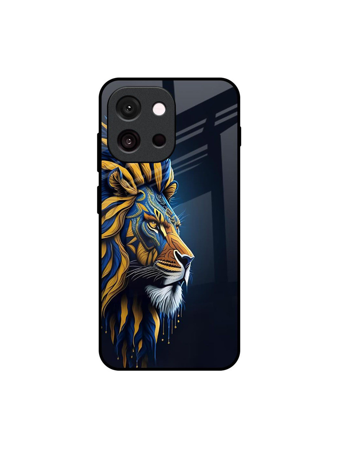QRIOH Animated Lion Printed Ultra Shockproof Silicone OnePlus 13T 5G Glass Back Case