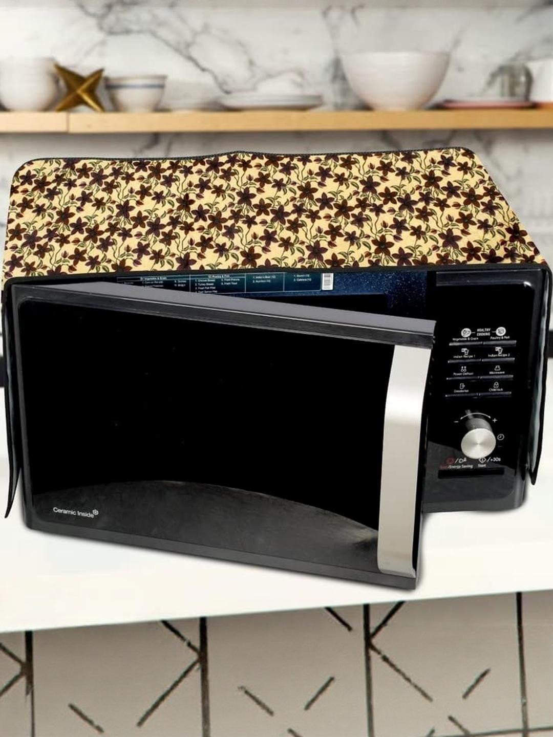 Waterproof & Dustproof PVC Microwave Oven Top Cover with 4 Utility Pockets Spri