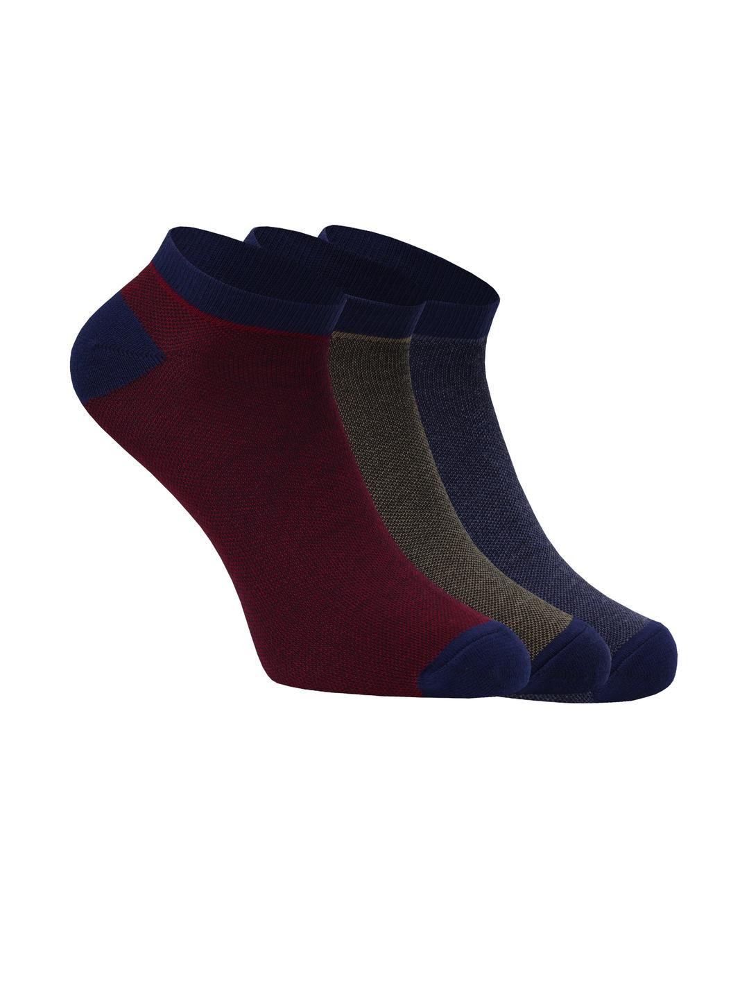 SOXVIEW Men Multi-Color Pack of 3 Ankle Length Socks