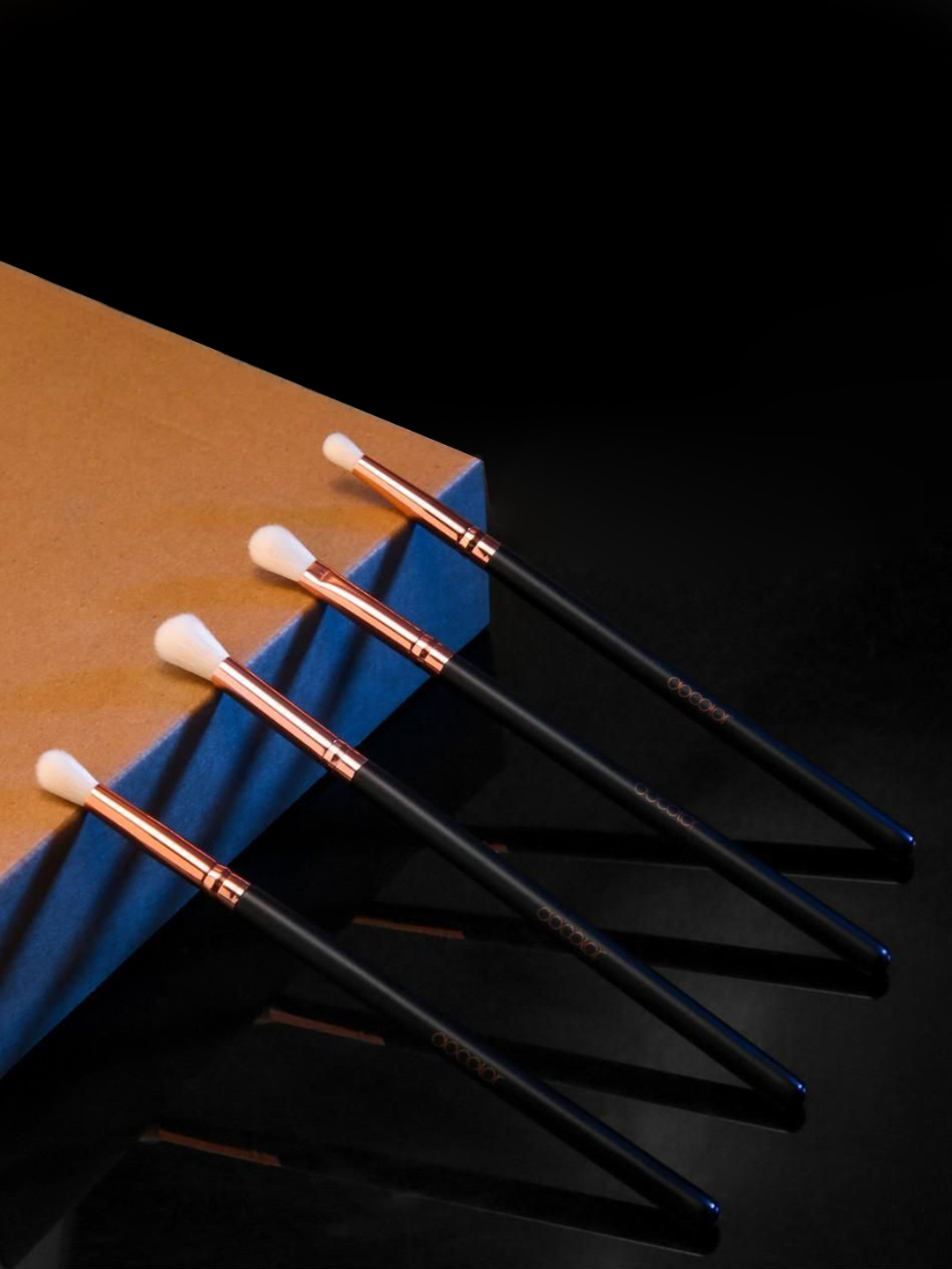 DOCOLOR Set Of 4 Eye Blending Brush Set - Rose Gold