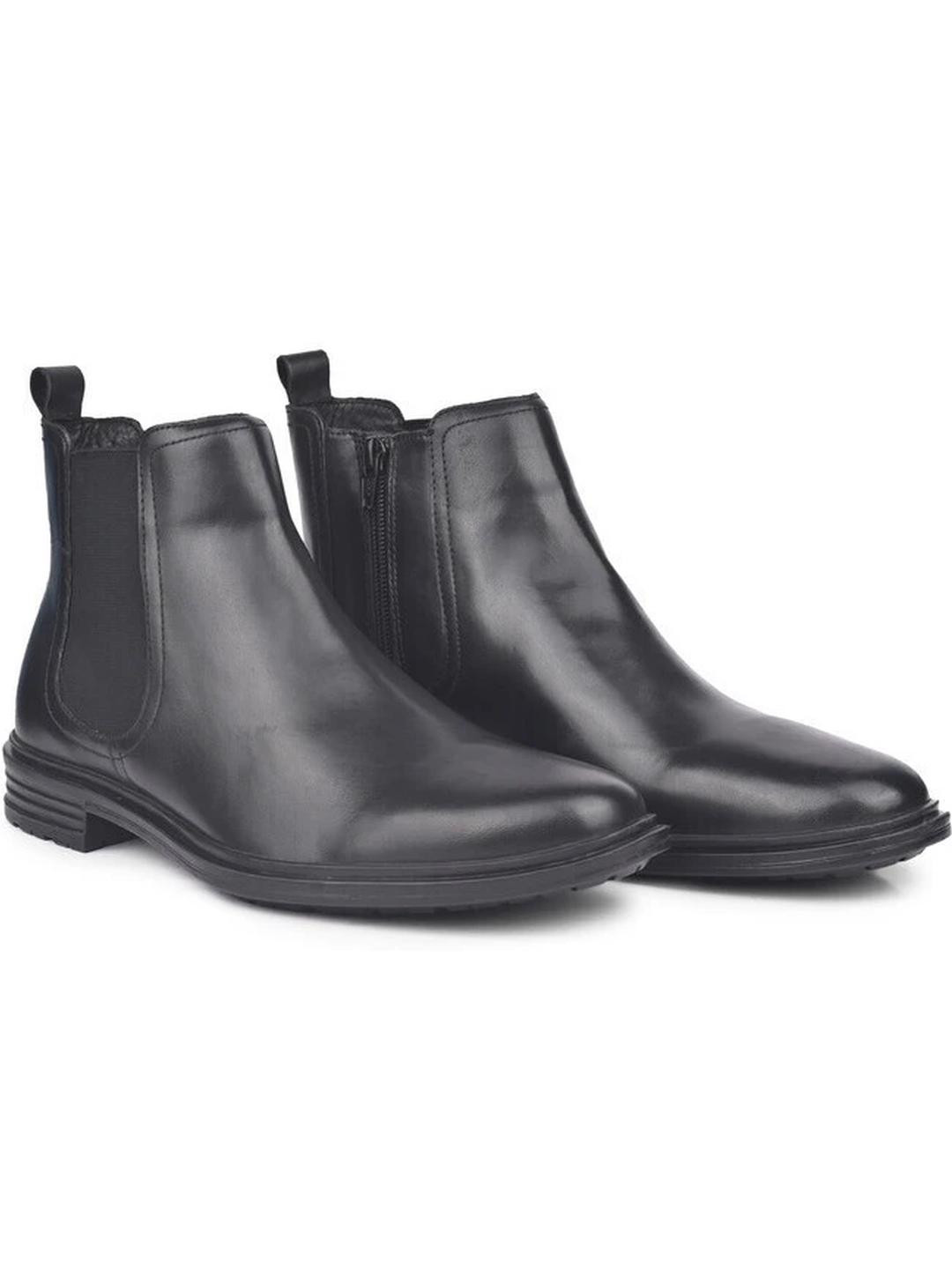 FEET FIRST Men Leather High-Top Chelsea Boots