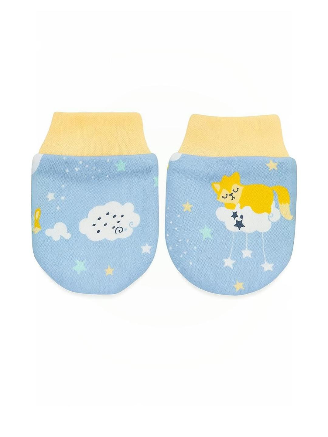Adhigams Cosmic Night Newborn Cotton Hand Gloves