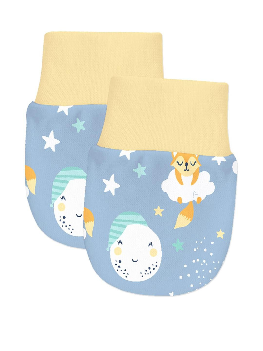Adhigams Cosmic Night Newborn Cotton Hand Gloves