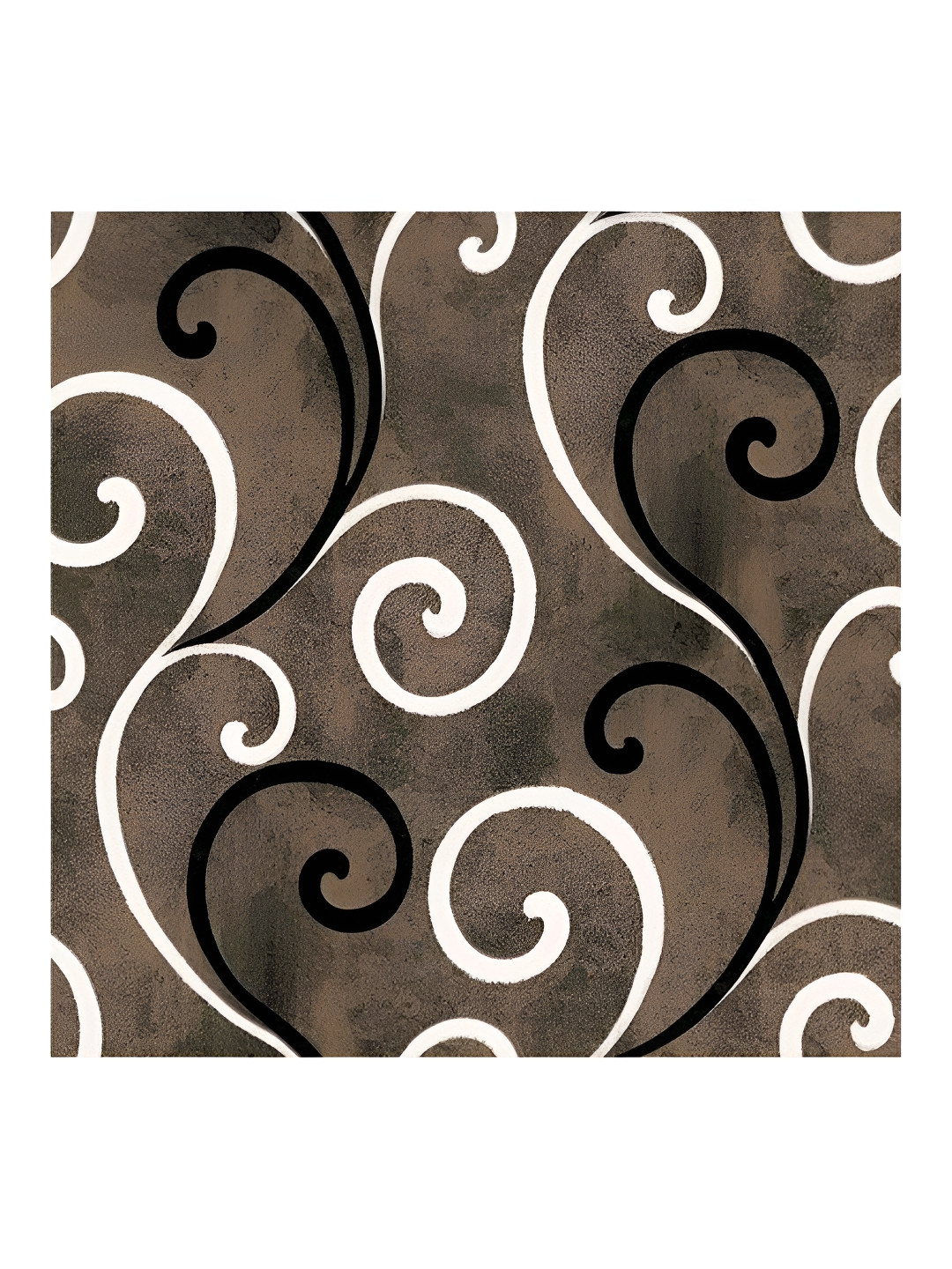 Aura Brown & Black Printed Self Adhesive Wallpaper & Sticker