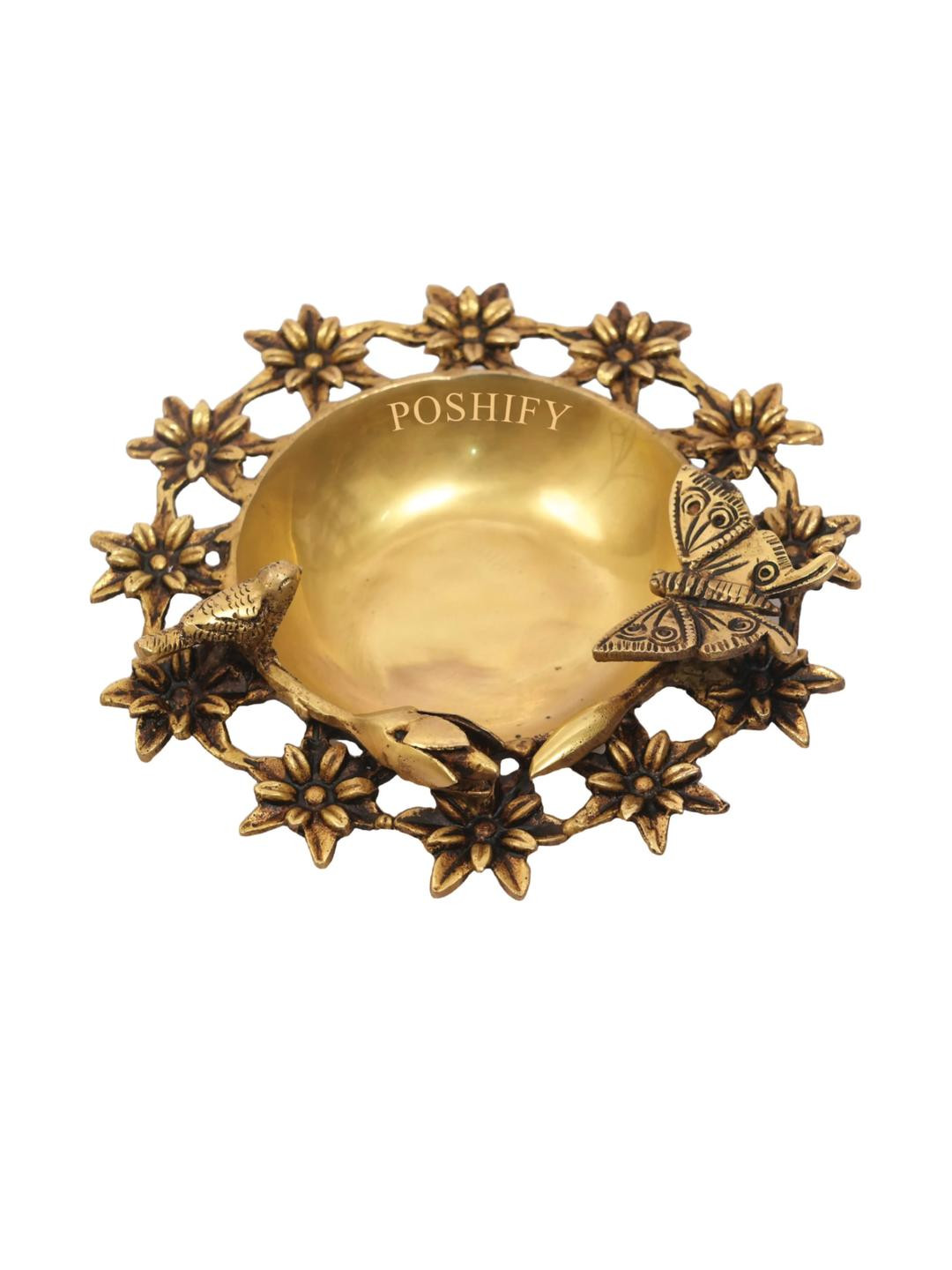 POSHIFY Urli Pure Brass - Intricate Designs for Luxury Home Decor