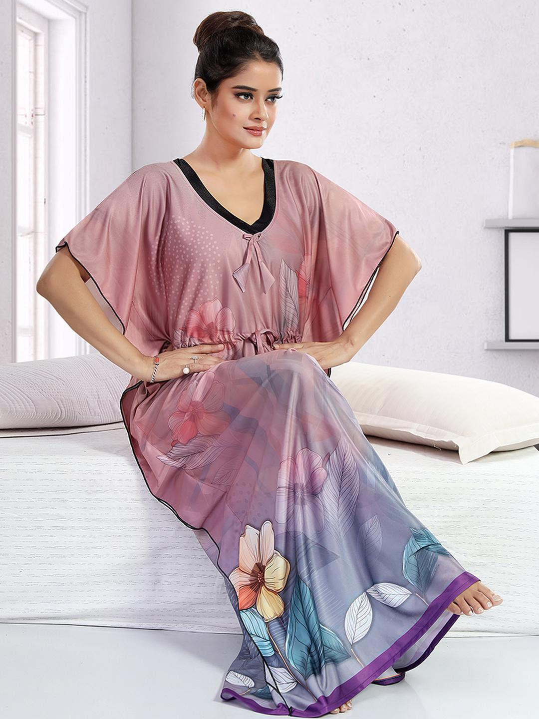 Gutthi Women Pink Nightdress