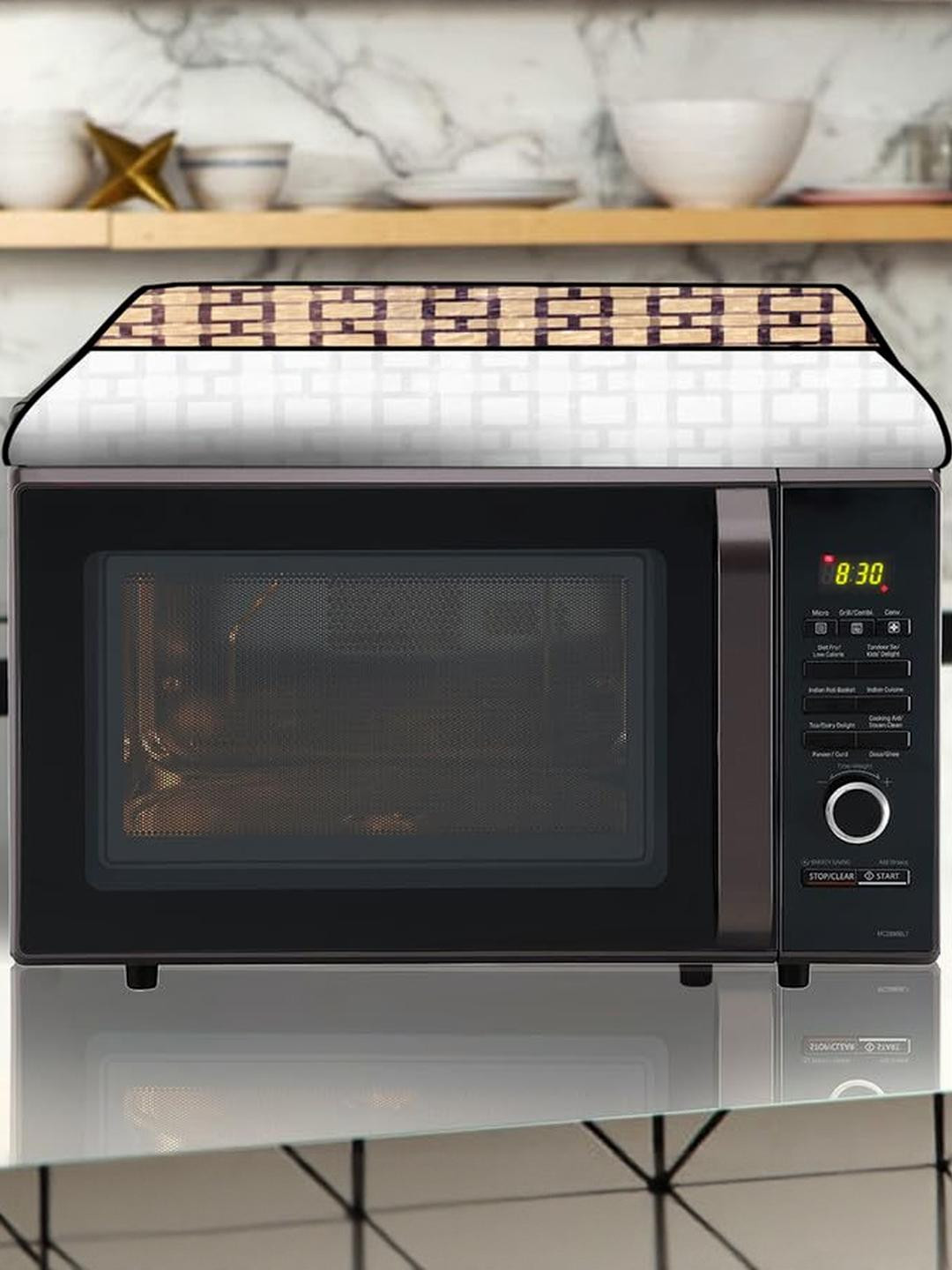 The Furnishing Tree PVC Waterproof Microwave Oven Cover Compatible for 20 L Grill 20PG4S Lattice Pa