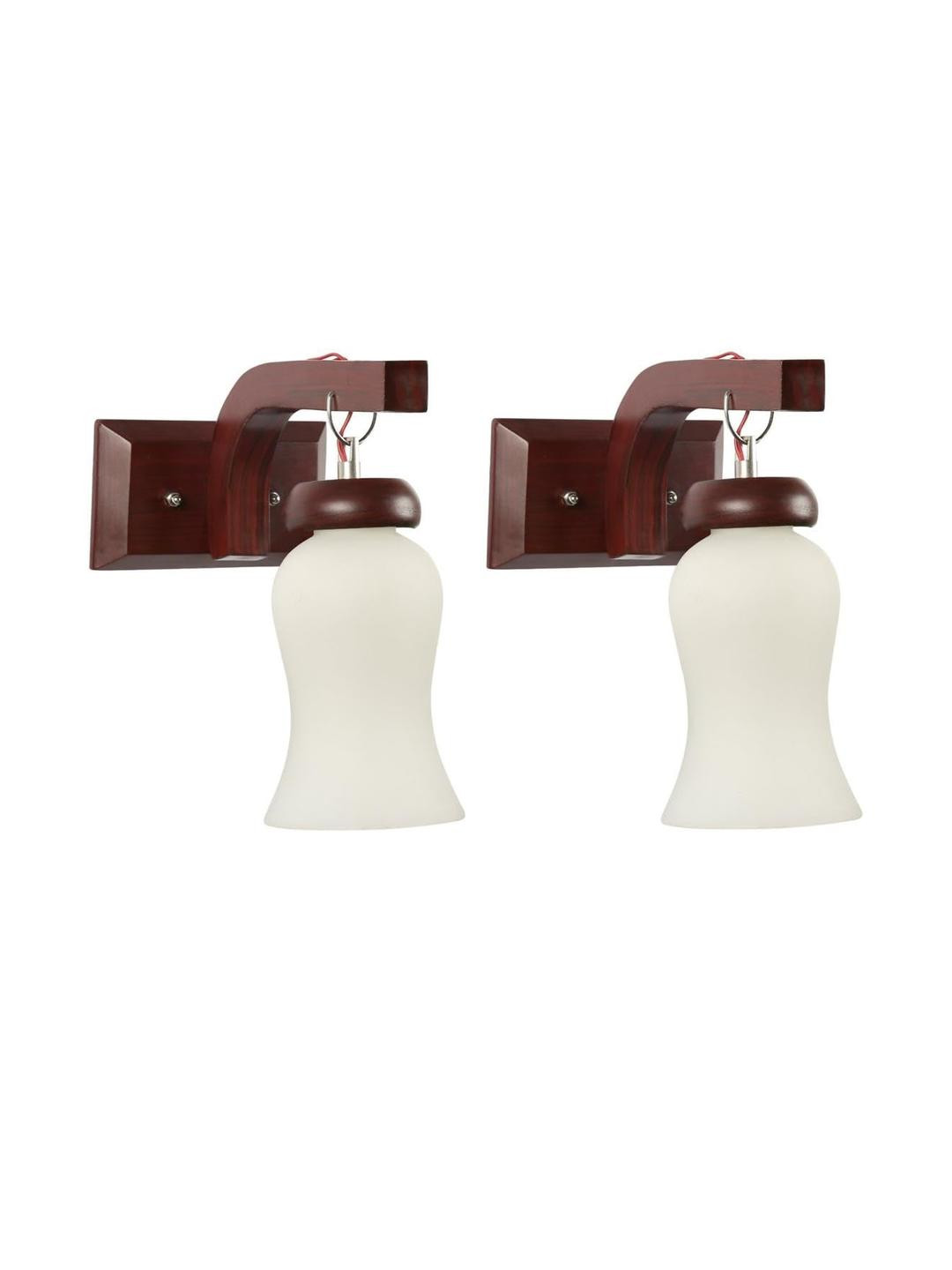 Somil Premium Designer Glass Wall / Night Lamp  Elegant & Stylish Dcor Accent for Modern Interiors, color- White, Size:- 18.5 X 28.5 X 34 CM