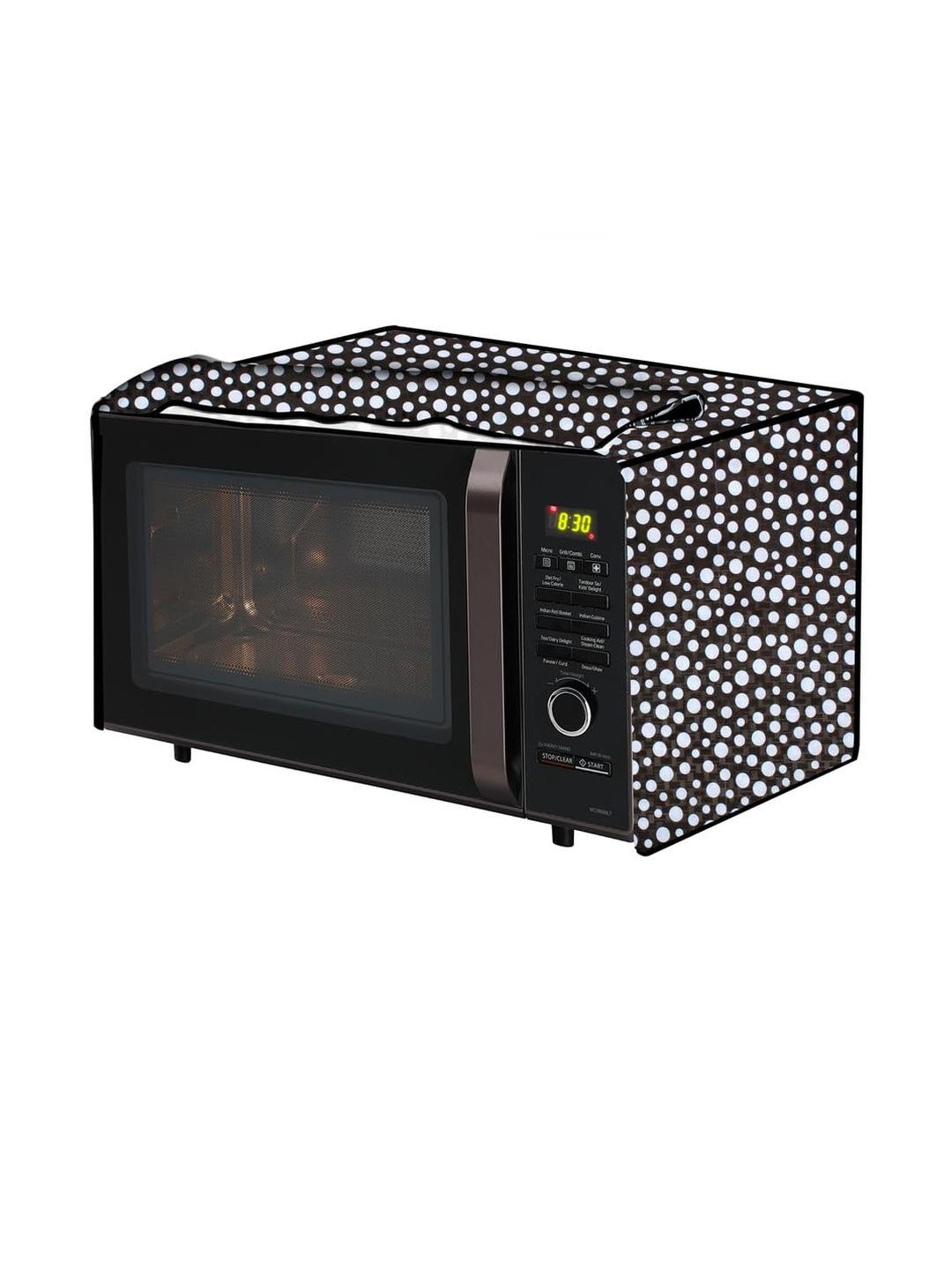 The Furnishing Tree PVC Waterproof Microwave Oven Cover Compatible for LG 28L MC2886BLT Polka dot P