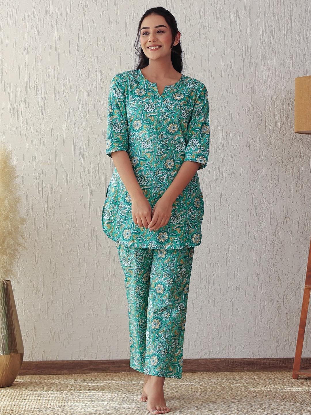 Aania Adults-Women Green Clothing Set