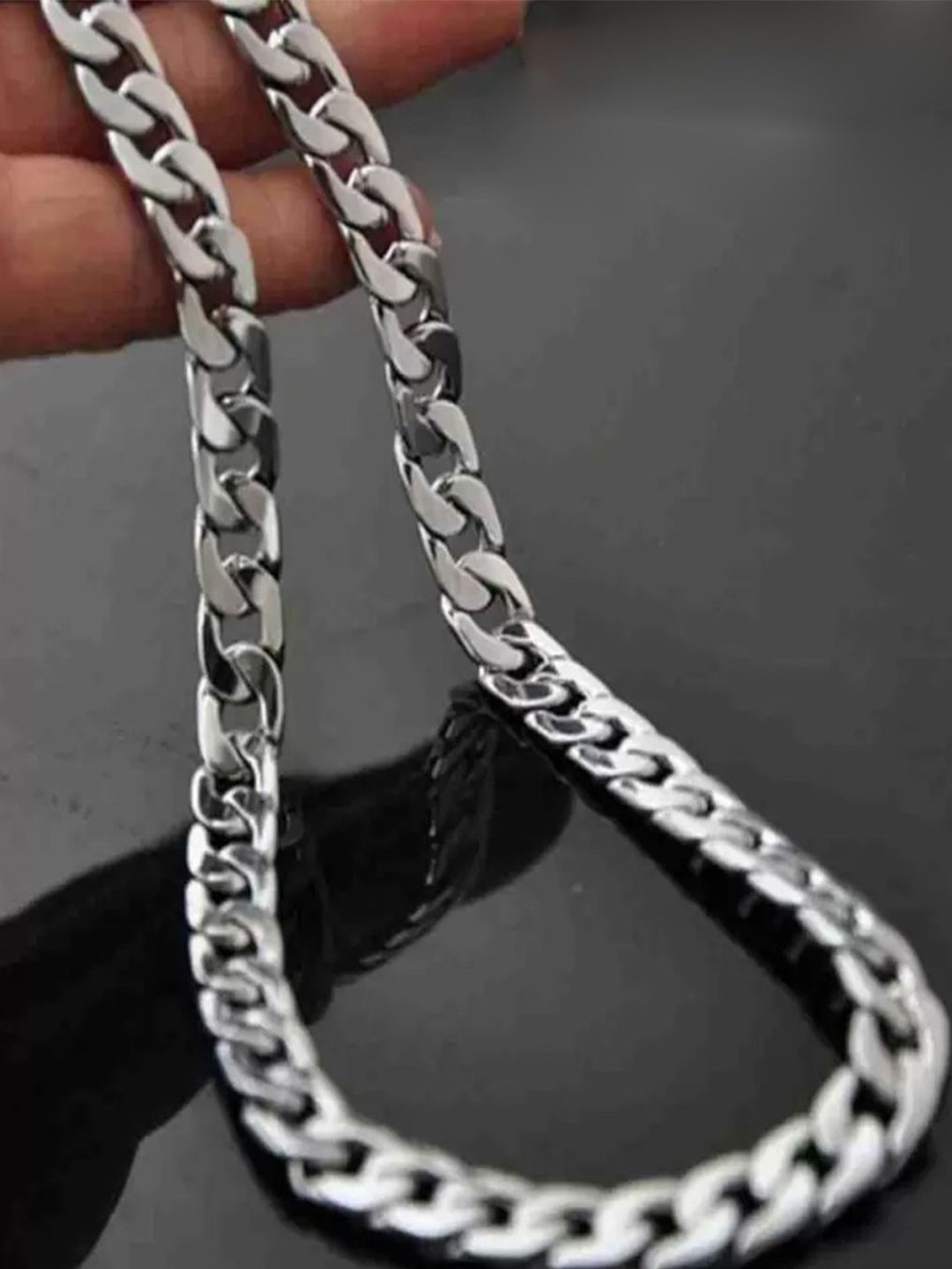 Elite creation Unisex Silver-Plated Chain