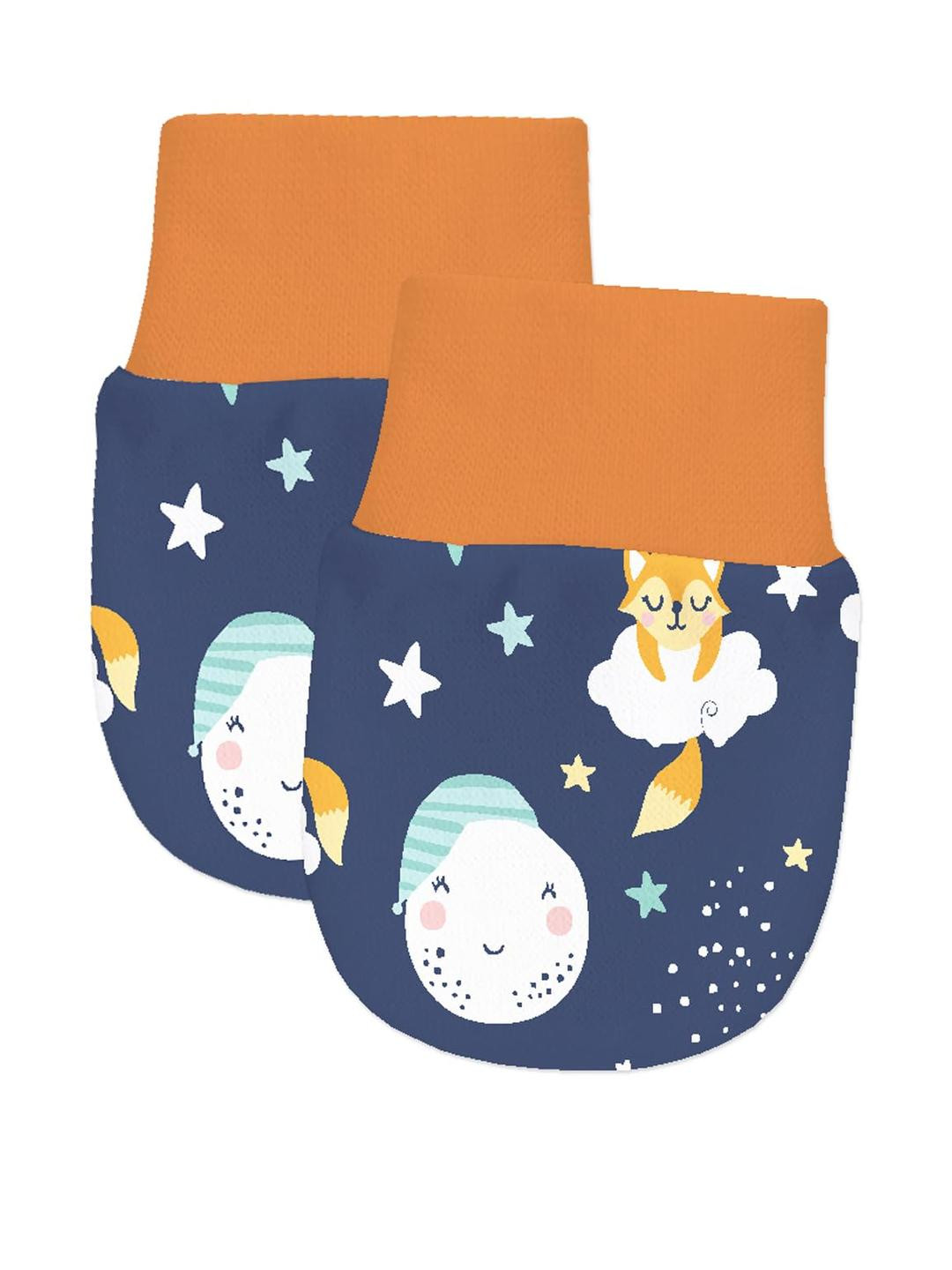 Adhigams Cosmic Night Newborn Cotton Mittens Set