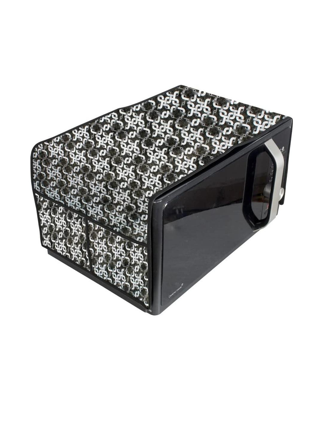 The Furnishing Tree Waterproof & Dustproof PVC Microwave Oven Top Cover with 4 Utility Pockets Trel